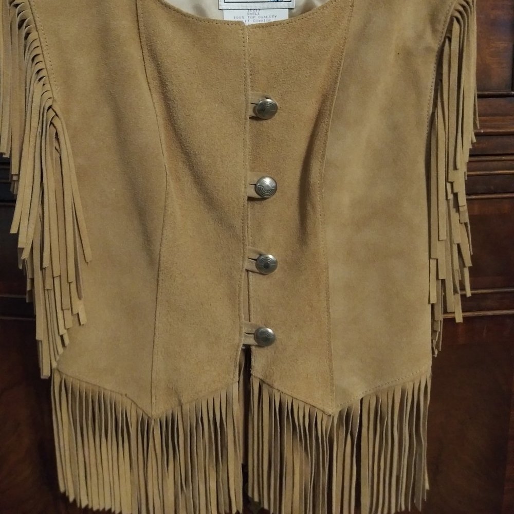 Pioneer Wear Vintage Leather Fringe Vest